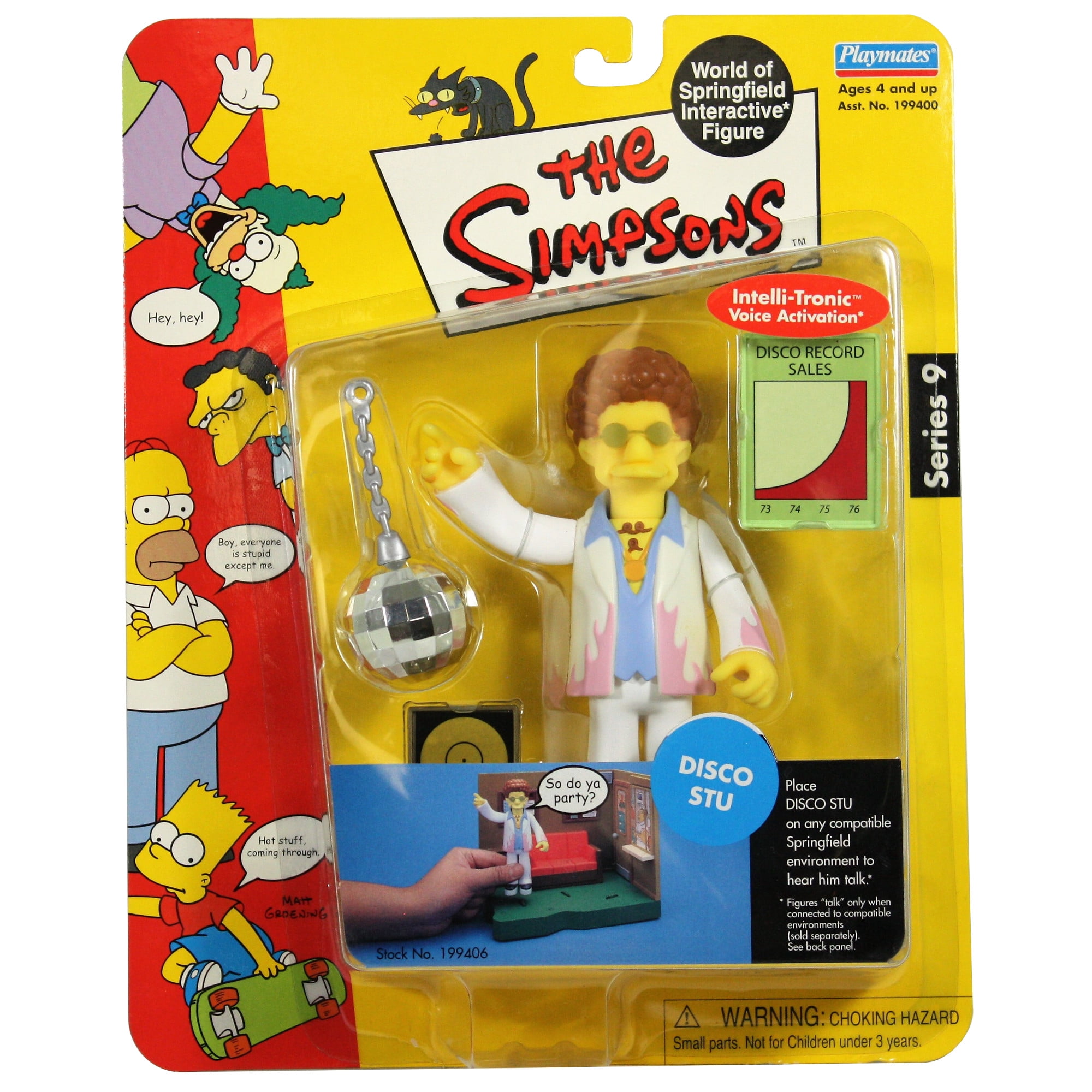 The Simpsons Series 9 Playmates Action Figure Disco Stu