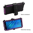thumbnail image 3 of Mignova Moto E6 case, Heavy-Duty Shockproof Full Body Protection Rugged Hybrid Case with Rotating Belt Clip and Bracket 2019 Release(Purple), 3 of 7