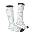 thumbnail image 3 of Fotbe Colorful Seashells1 print Women's Men's Novelty Crew Socks Cotton Socks Knee High Socks for Walking,Running,Nurses,Pregnancy, 3 of 9