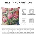 thumbnail image 5 of YINGXI Hello Pink Tulips Throw Pillow Covers 20x20in, 5 of 5