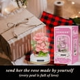 thumbnail image 7 of Flower Bouquet Set Rotating Music Box DIY Friends Set Botanical Collection Flowers Bonsai Tree Building Blocks Valentine's Anniversaries New Year Birthday Gift for Women Friends(Pink Rose), 7 of 7