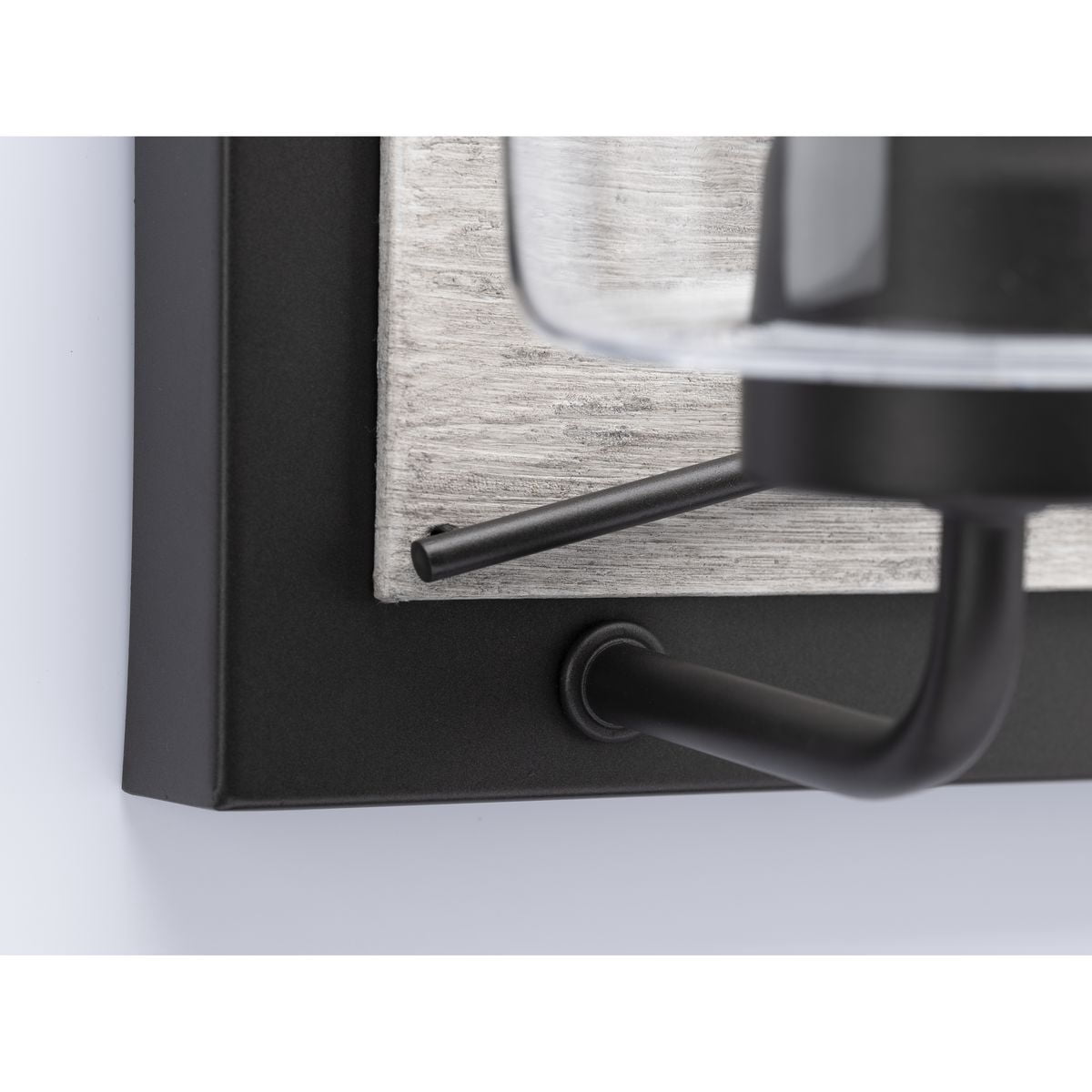 Progress Lighting Briarwood 4-Light Bath Vanity in Graphite with Clear Glass Shades