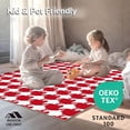 thumbnail image 4 of ODIKA 3'x5' Machine Washable Non-Slip Area Rug, Holiday Houndstooth Entrance Accent High Traffic Rug, Red, 508410, 4 of 5