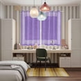 thumbnail image 6 of Curtains 63 Inch Length 2 Panels, Purple Retro Greek Key Grommets Window Treatment Curtain, Geometric Greece Ancient Rustic Thermal Curtains Drapes for Living Room/Bathroom, 6 of 9
