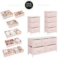 thumbnail image 5 of mDesign Fabric Nursery Divided Drawer Organizer, Set of 5, Pink/White Polka Dot, 5 of 8