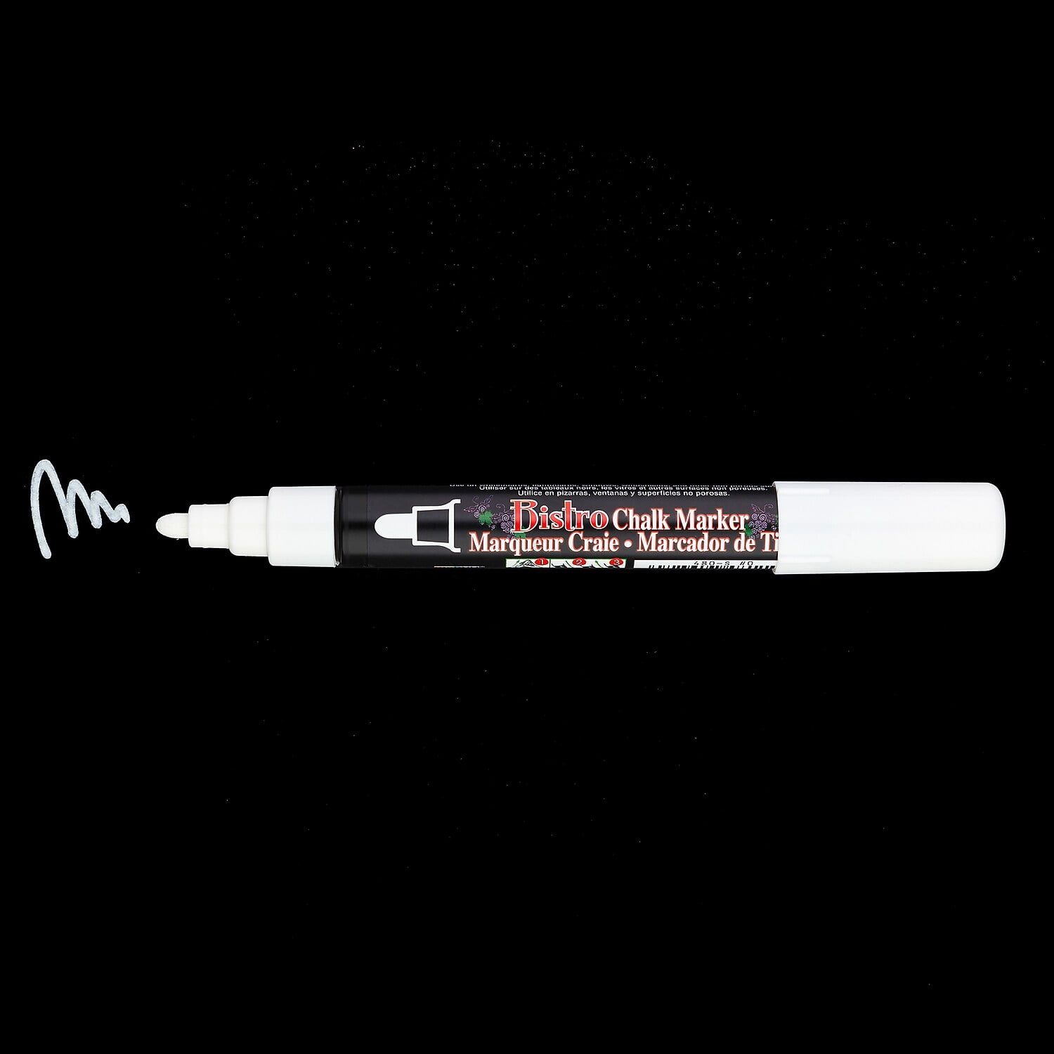 Marvy Uchida Bistro Chalk Markers Broad Tip White Pack of 6 (UCH480CO-6)