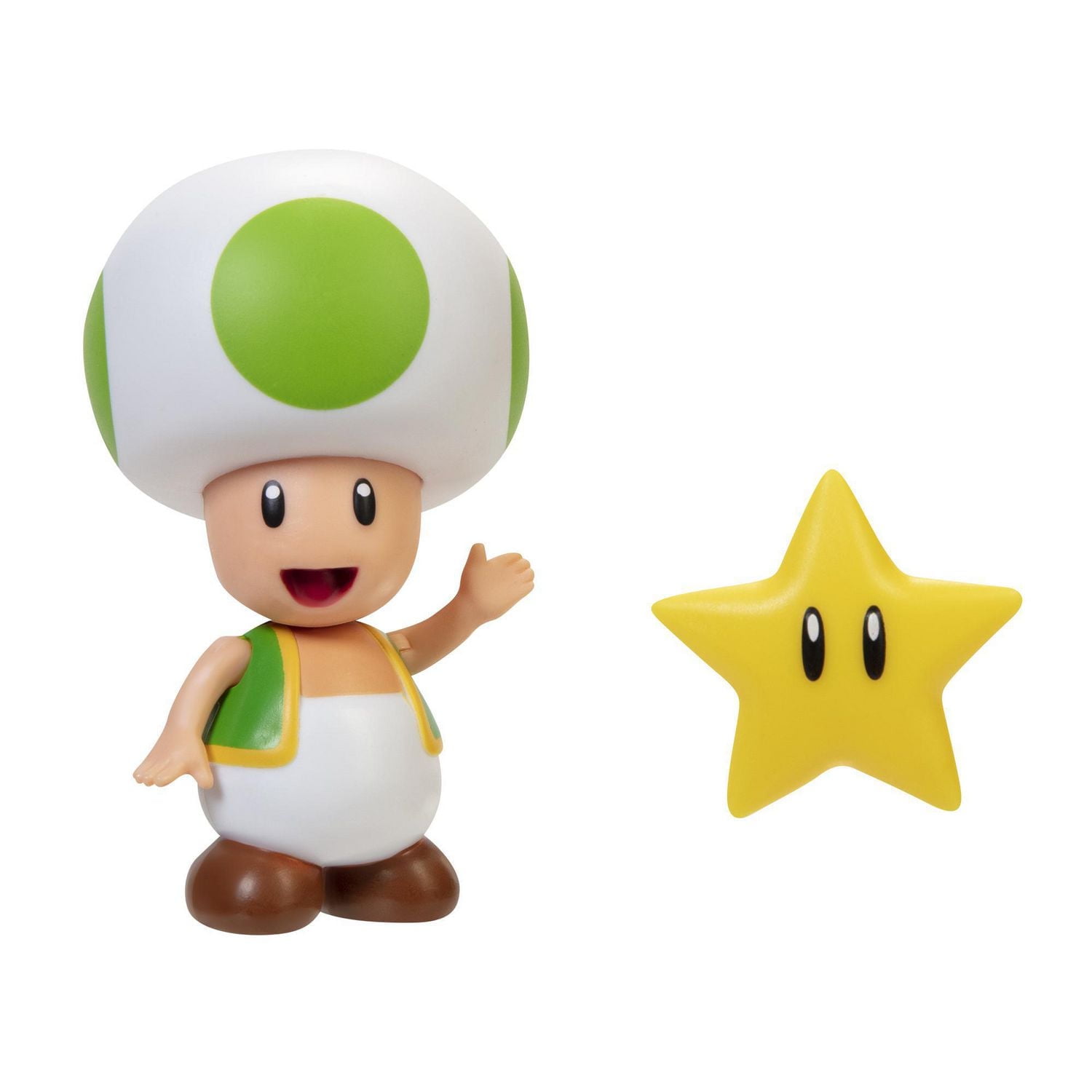 World of Nintendo 4" Figures - Green Toad with Super Star