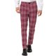 thumbnail image 1 of Pantalones de vestir a cuadros para hombre INSPIRE CHIC, formales, impresos, de cuadros, 32 burdeos, 1 of 7
