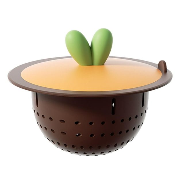 Colador de cesta para fregadero de cocina Escurridores de fregadero de cocina Tapón de fregadero Desagüe de repuesto marrón