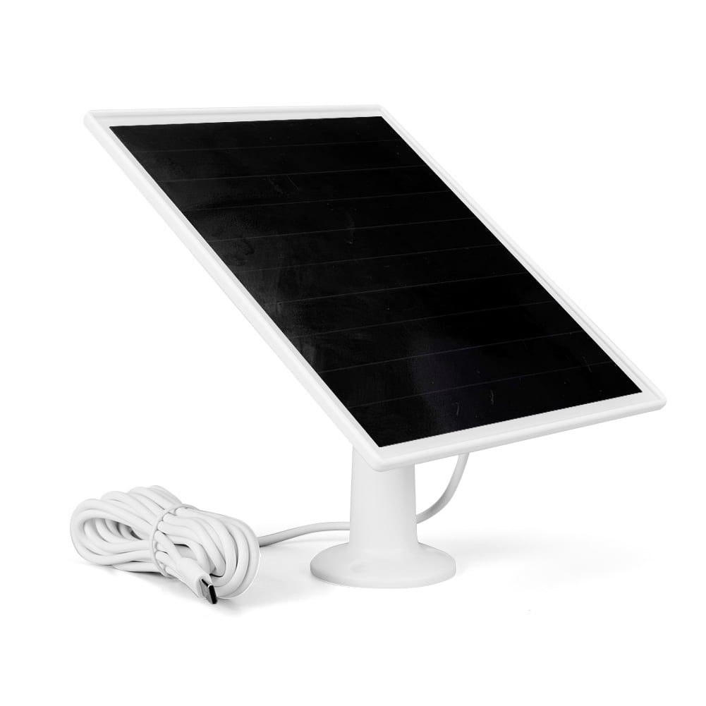 20W 5V IP65 Shingled Solar Charger Panel, 24% Conversion Type-C Solar Power Board for Smart Doorbells (White)