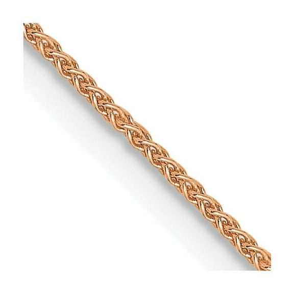14K Rose Gold .8mm Baby Spiga (Wheat) Chain