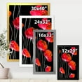 thumbnail image 4 of Designart 'Abstract Red Flower Detail On Black Background II' Traditional Framed Art Print, 4 of 4