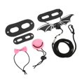 thumbnail image 3 of Leather Harness, Reptile Leash Adjustable Bat Style Leash Reptile Lizard Leash Kit With Hat Bow Tie For Small Pet Animals, 3 of 8