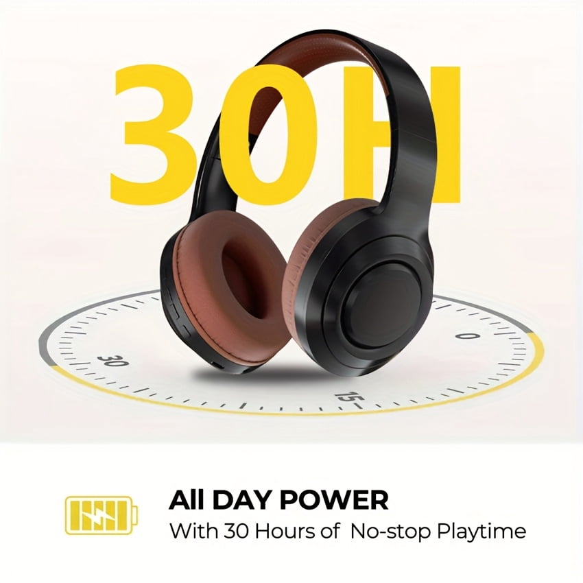 Active Noise-cancelling Wireless Headphones with Rich Bass,Clear Calls,High-definition Over-ear Headphones,Built-in Microphone,Bass,46 Hours Playback Time,HiFi Stereo Foldable Lightweight Headphones
