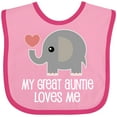 thumbnail image 3 of Inktastic Great Auntie Loves Me Elephant Boys or Girls Baby Bib, 3 of 4