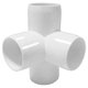 thumbnail image 3 of 4Way 1/2 Pulgada Tee PVC Codo de Montaje - Construir Muebles Alta Resistencia Accesorios Media [Paquete 12], 3 of 5