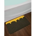 thumbnail image 2 of Honey Bath Mat, Illustration of Honeycomb Hexagons Dripping Honey Organic Beehive, Plush Bathroom Decor Mat with Non Slip Backing, 29.5" X 17.5", Yellow Grey, by Ambesonne, 2 of 2