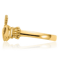 thumbnail image 3 of 14K Solid Yellow Gold Heart Irish Claddagh Celtic Ring Jewelry, 3 of 8