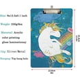 thumbnail image 2 of FMSHPON Colorful Space Unicorn Clipboard Hardboard Wood Nursing Clip Board and Pull for Standard A4 Letter 13x9 inches, 2 of 5