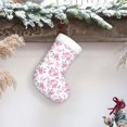 thumbnail image 6 of Balery Rose Flowers Pattern Christmas Stockings with Initials, 18" Large Knit Christmas Stocking,Xmas Stocking for Kids, Holiday and Family Stocking, 6 of 7