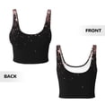 thumbnail image 5 of Picia Rose Gold Glitter1 Sports Bra for Women,Padded Strappy Sports Bras Medium Support Yoga Bra with Removable Cups,Running Yoga Bra-, 5 of 9