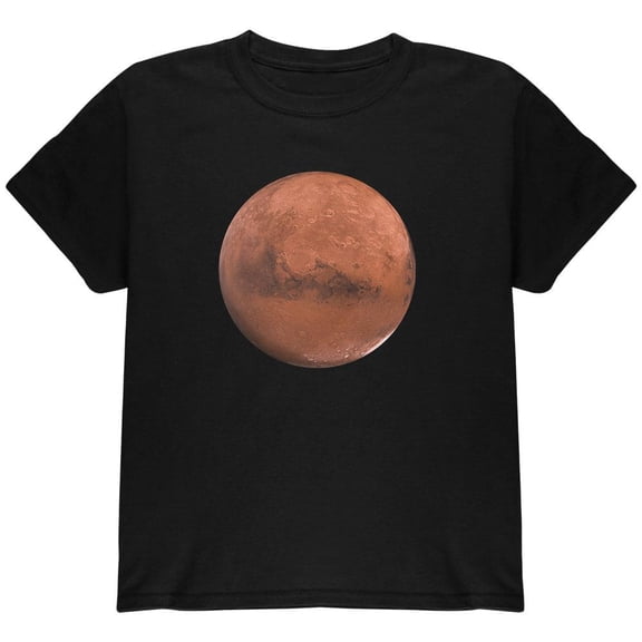 Planet Mars Youth T Shirt Black Youth X-SM