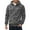 Gray, variant on Horkkom Quarter Zip Pullover Men Corduroy Hoodies with Pockets Drawstring Casual Soft Sweatshirts L