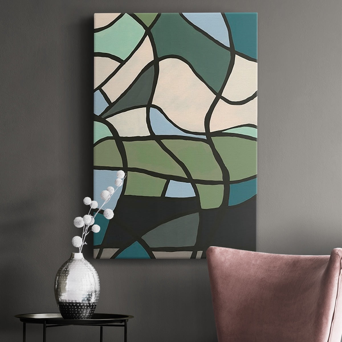 Multicolor Stained Glass II Premium Gallery Wrapped Canvas - Ready to Hang