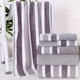 thumbnail image 4 of Juego de 8 Toallas de Terciopelo de Rayas Anchas, Toallitas de Baño Absorbentes, Juego de Toallitas para Adultos, 4 of 7