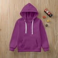 thumbnail image 5 of Kids Hoodies for Boys Girls Boys Hoodies & Sweatshirts Fashion Comfort Solid Color Hooded Long Sleeve Coat Sweatshirt for Fall Winter 7-8 Years Purple, 5 of 6