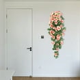 thumbnail image 4 of Simulated Rose Wall Hanging Set | Artificial Flowers Rattan Decor | White Red Green Purple Pink | 35cm Fake Roses with Iron Planter | Home Garden Mall Decorations, 4 of 7