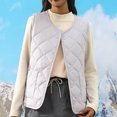 thumbnail image 2 of RYDCOT Women's Puffer Vest for Fall Winter Sleeveless Button Down Outerwear Warm Quilted Vest Lightweight Sleeveless Down Jackets with Pockets on Clearance, 2 of 5