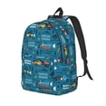 thumbnail image 1 of Vsdgher Construction Trucks Print Canvas Backpack Travel Rucksack Unisex Knapsack 15.7/17.7Inch Laptop Backpack for Work,College-Small, 1 of 5