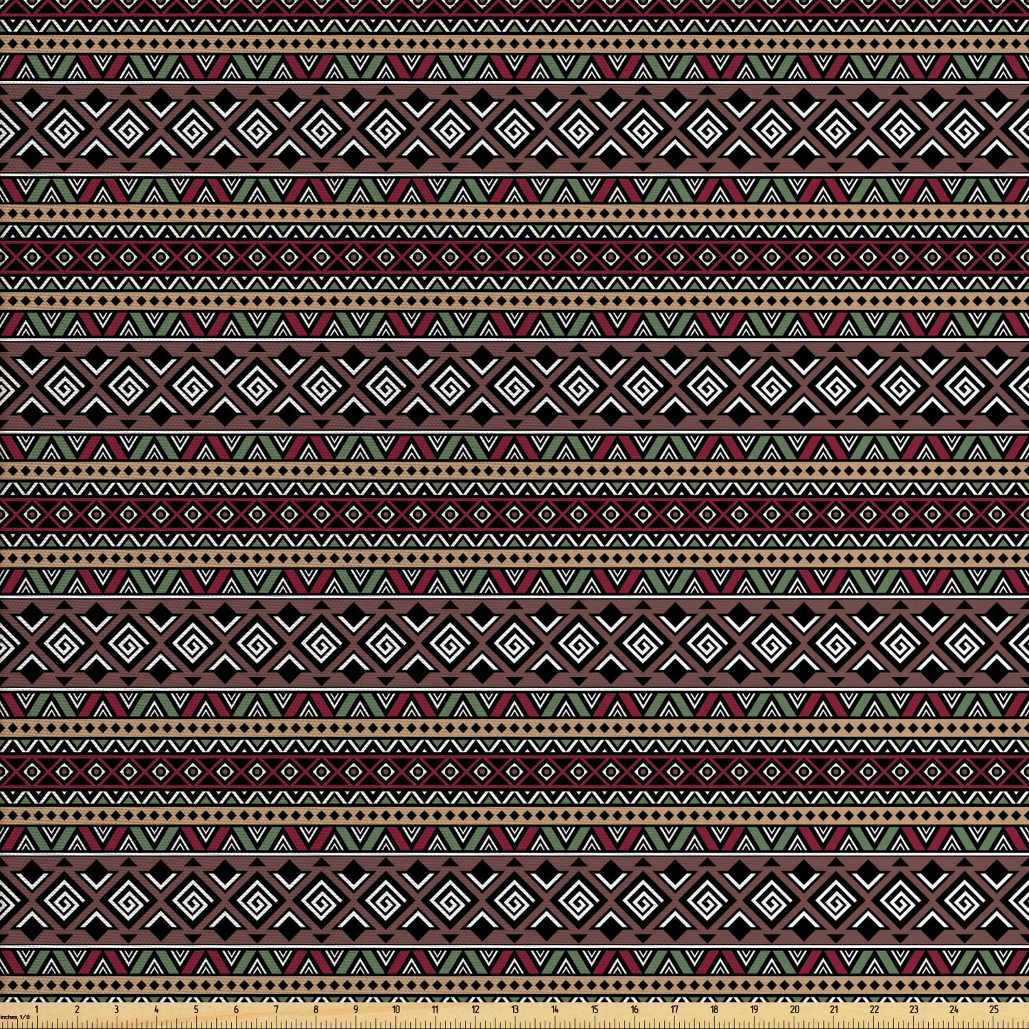Ethnic Fabric by The Yard, Horizontal Borders from Primitive Cultures