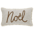 thumbnail image 1 of Bouclair Beige Primera Noel Decorative Lumbar Pillow, 1 of 5