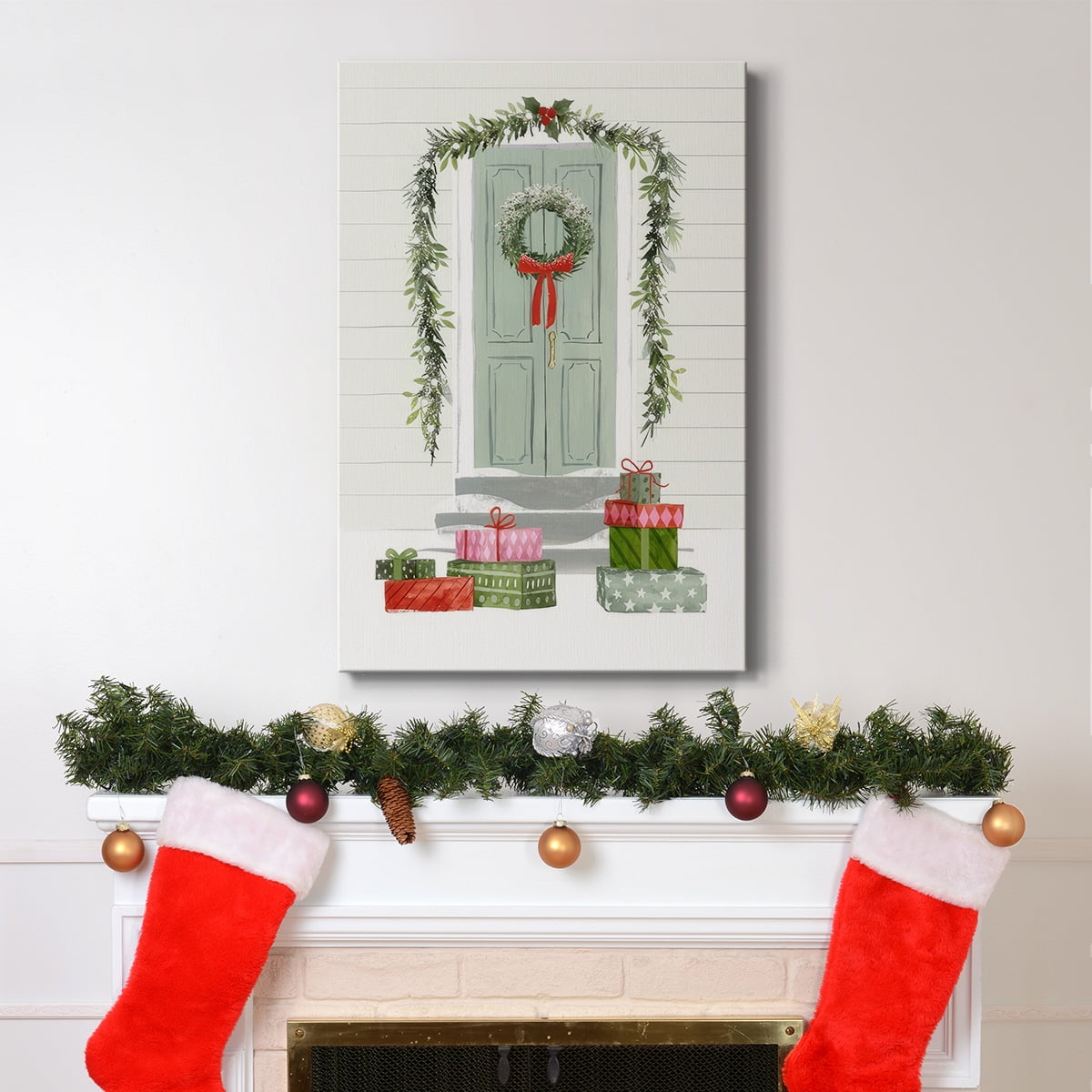 Festive Front Door Collection B- Gallery Wrapped Canvas