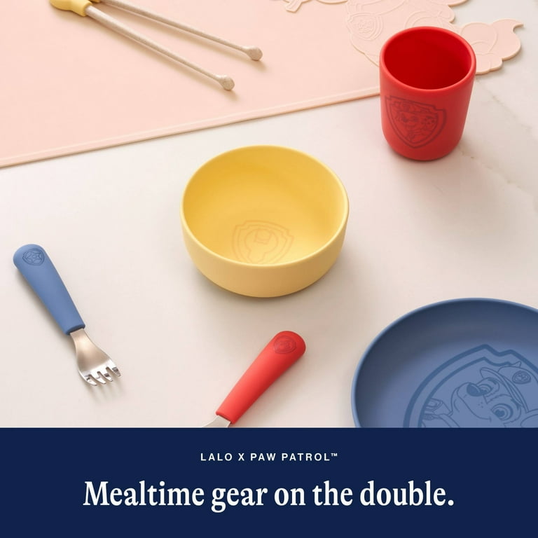 PAW Patrol 3pc Toddler Mealtime Set Silicone Plate, Bowl, and Cup