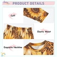thumbnail image 4 of BZSMCE Unisex Pajama Set Snug-Fit Cotton Sleepwear Sunflower Safari Printed, 4 of 7