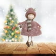 thumbnail image 6 of Twfbrm Christmas Angel Ornaments Christmas Tree Decorations Cute Baby Doll Christmas Tree Ornaments Decor Handmade Hat & Cloth for Girls Birthday Party Decorations Reindeer Angel, 6 of 6