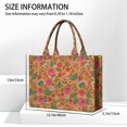thumbnail image 3 of Pioneer Flower Floral Print Pattern Large Capacity Fashion Luxury Tote Handbag, Laptop Compatible Daily Work Bag, 15.7"x13"x5.1", 3 of 5