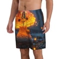 thumbnail image 2 of Honeii Shorts Décontractés pour Hommes avec Imprimé Champignon Lumineux en Forêt, Séchage Rapide, Petit, 2 of 6