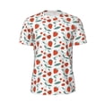 thumbnail image 5 of Wukai Strawberries Print Men's Short-Sleeved Mesh T-Shirt,Quick-Dry Short Sleeve Workout T-Shirt-5X-Large, 5 of 8