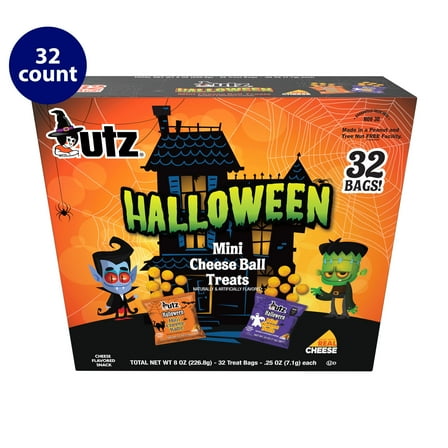 Utz Halloween Mini Cheeseball Treats, 0.25 oz, 32 Count