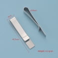 thumbnail image 3 of Pinza para corbata de traje de estilo simple de acero inoxidable con espejo, clip para billetera con láser brillante, 3 of 6
