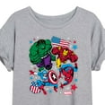 thumbnail image 3 of Marvel The Avengers - America Stickers Style - Women's Oversized Graphic T-Shirt, 3 of 5