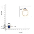 thumbnail image 4 of ANGARA Natural Oval Blue Sapphire Halo Ring with Diamond Accents in 14K Rose Gold for Women (Size-5x3mm) | September Birthstone, Anniversary, Jewelry Gift for Women | Natural Blue Sapphire Ring, 4 of 9