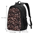 thumbnail image 5 of Balery Coffee Bean Print USB Charging Backpack for Men and Women - Water-Resistant, Anti-Theft Laptop Backpack with USB Port for Travel, Work, School, and College, 5 of 7