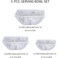 thumbnail image 3 of MALACASA Soup Bowl Sets, Porcelain Dishes Set Marble Grey, Series Flora, 3-Piece Square (7", 8.5", 10"), 3 of 9