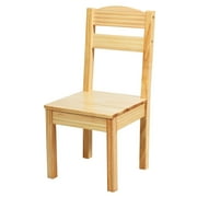 Gymax Kids 5 Piece Table Chair Set Pine Wood Children Play Room Furniture Natural