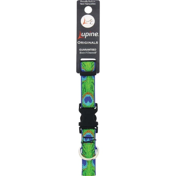 LupinePet Dog Collar: Lifetime Guarantee, Adjustable, & Stylish Designs Tail Feathers / 9-14" / 3/4"